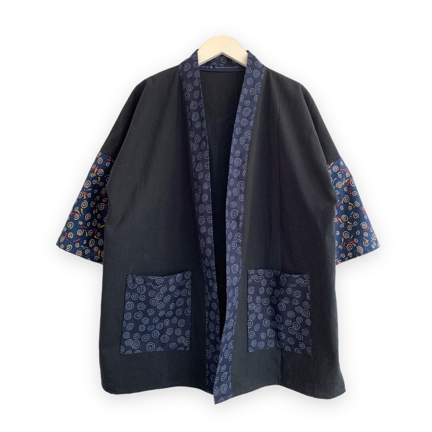 Kimono Style Outer With Three Quarter Sleeves - Cotton