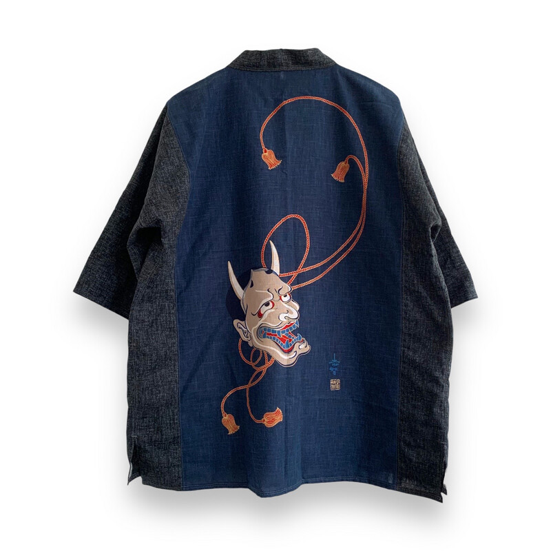 Kimono Style Outer With Three Quarter Sleeves - Cotton
