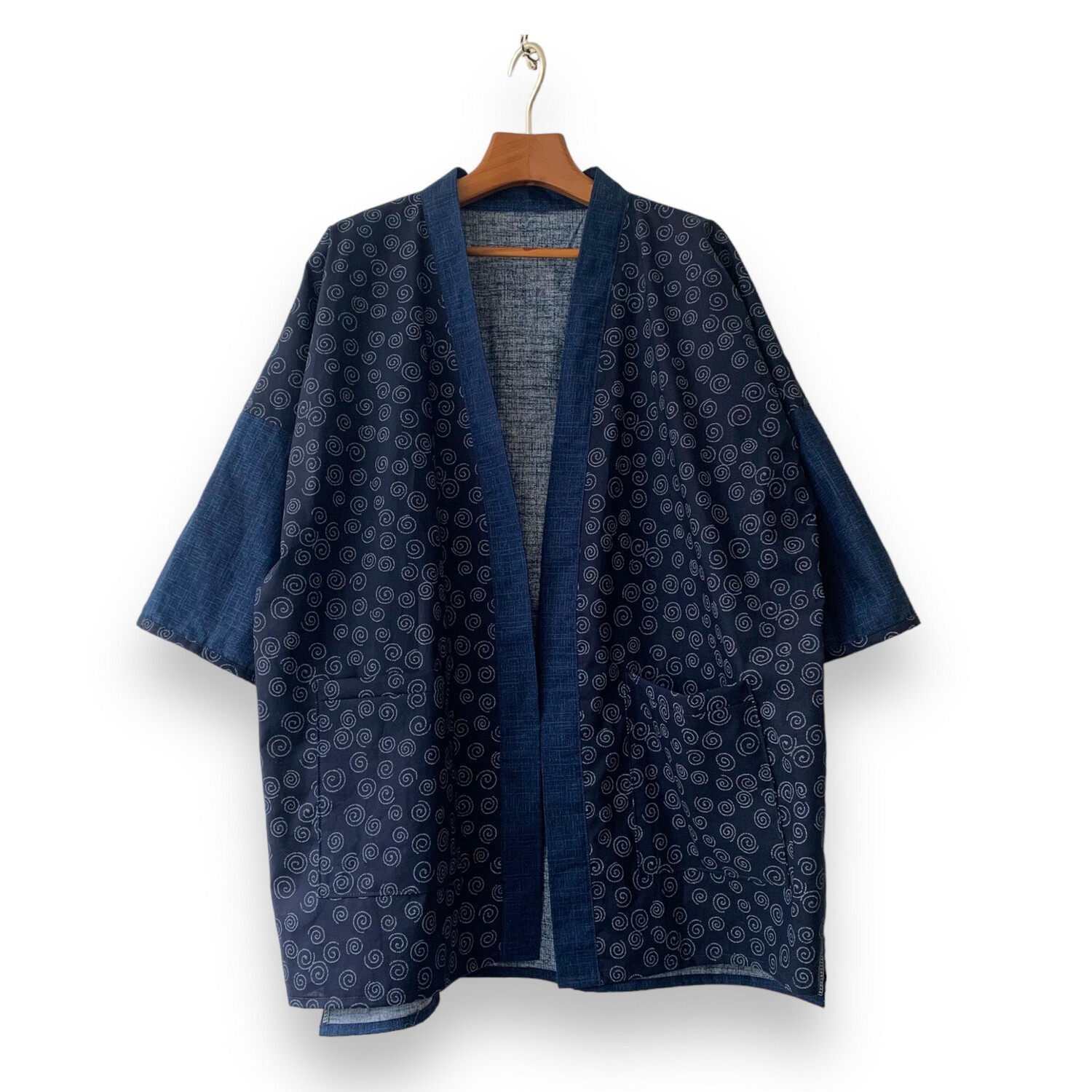 Kimono Style Outer With Three Quarter Sleeves - Cotton