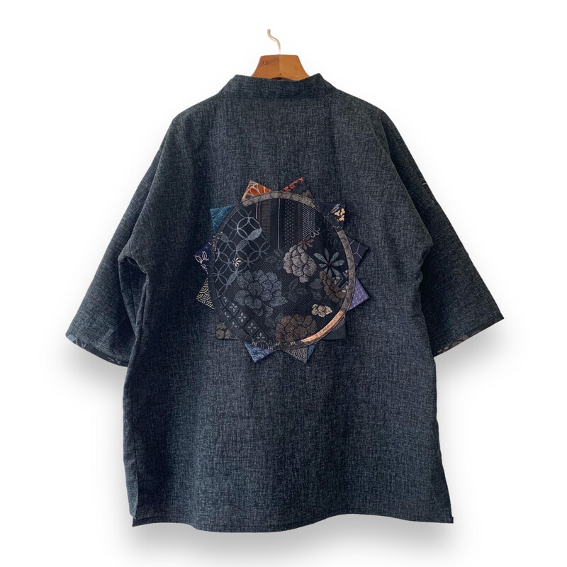 Kimono Style Outer With Three Quarter Sleeves - Cotton