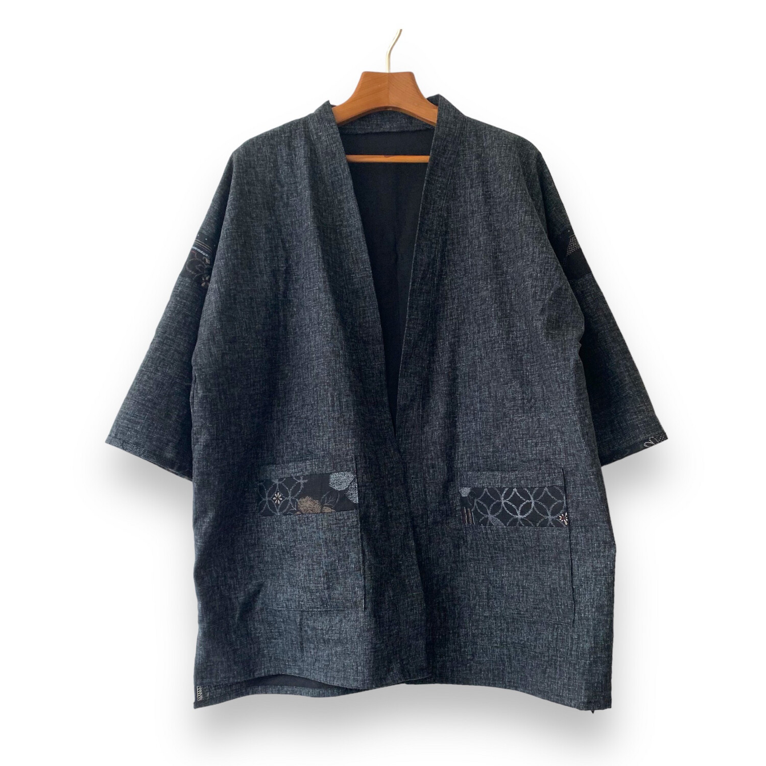 Kimono Style Outer With Three Quarter Sleeves - Cotton
