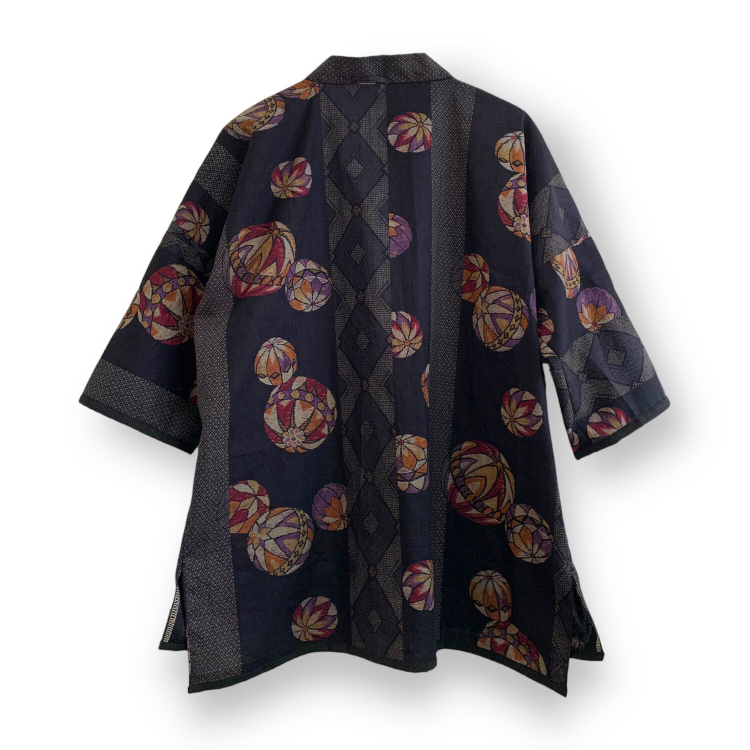 Kimono Style Outer With Three Quarter Sleeves - Cotton