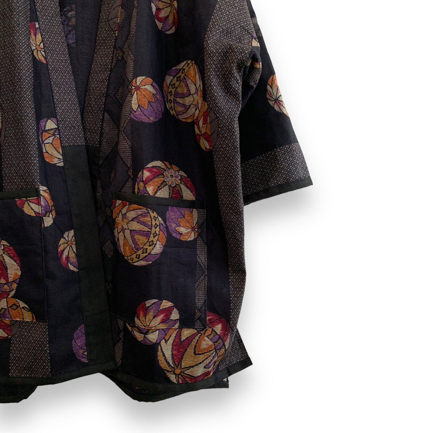 Kimono Style Outer With Three Quarter Sleeves - Cotton