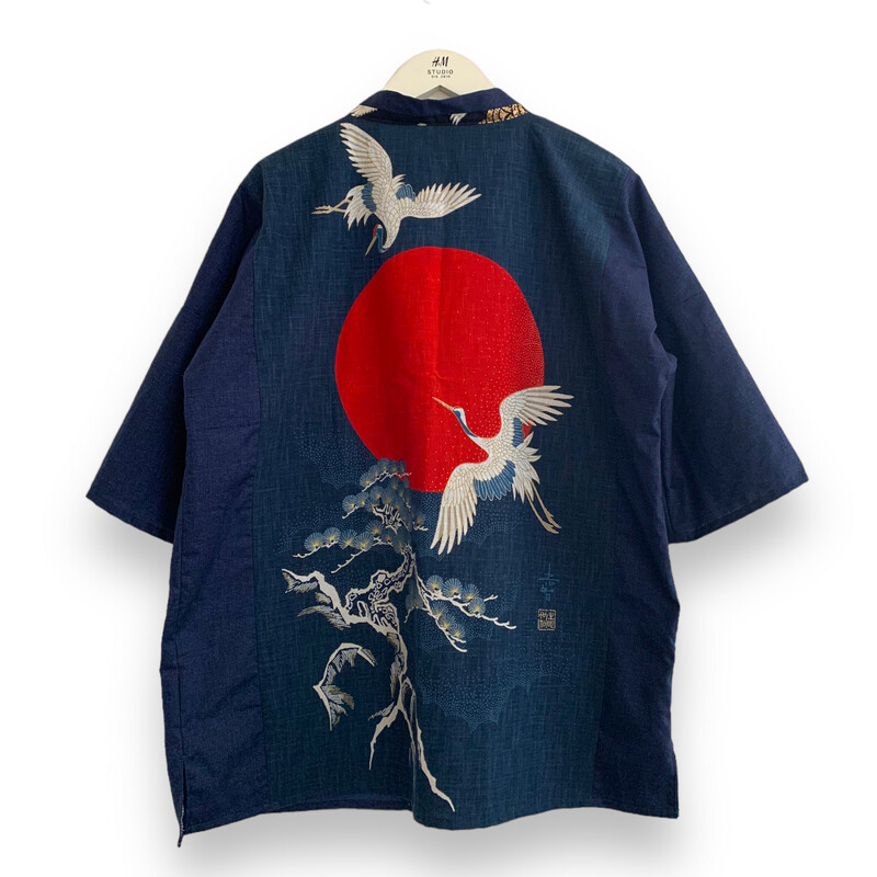 Kimono Style Outer With Three Quarter Sleeves - Cotton