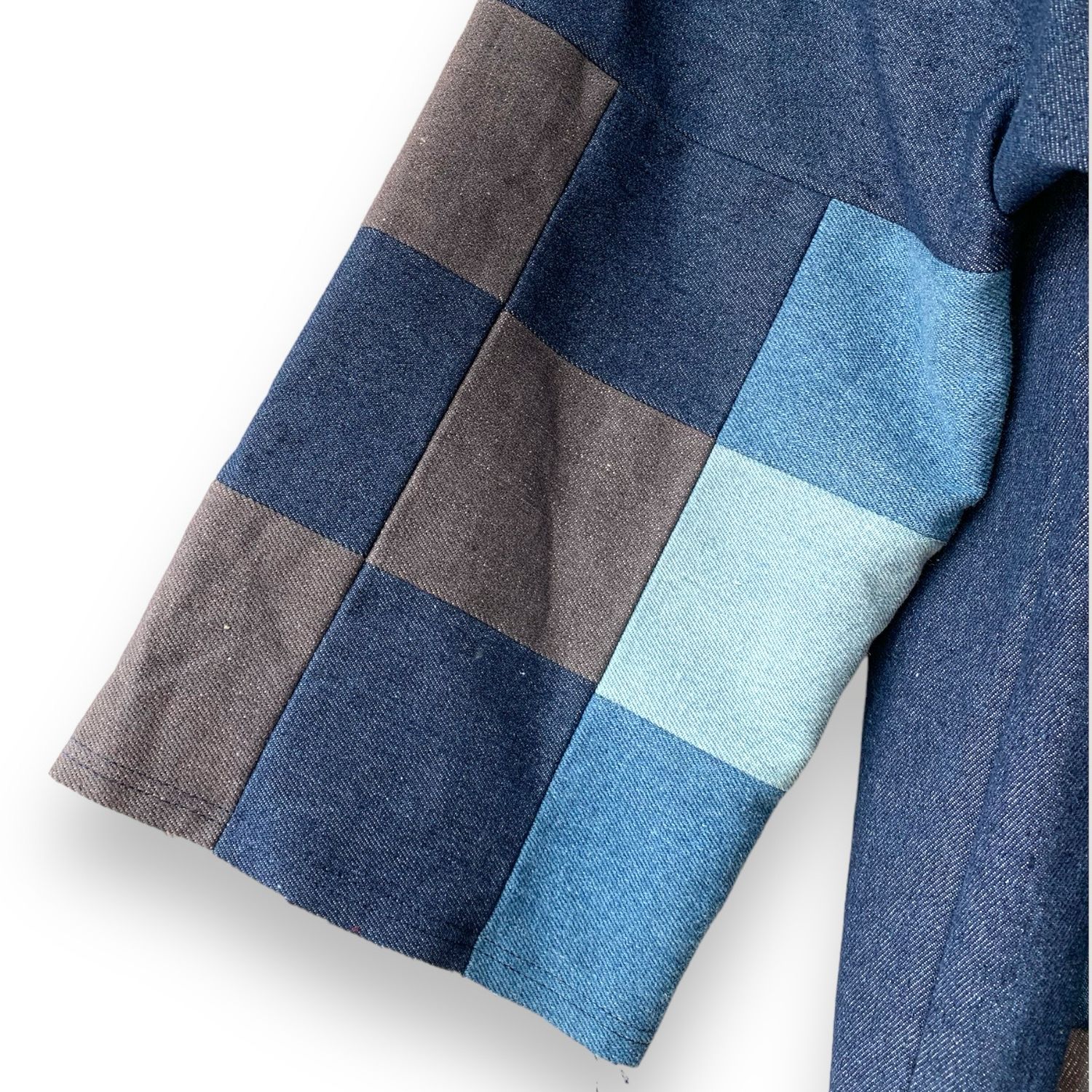 Kimono Style Outer With Three Quarter Sleeves - Denim
