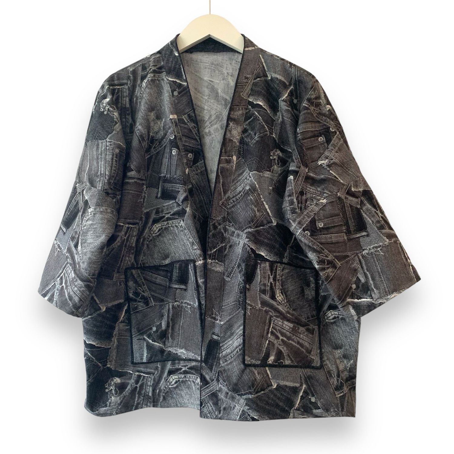 Kimono Style Outer With Three Quarter Sleeves - Cotton