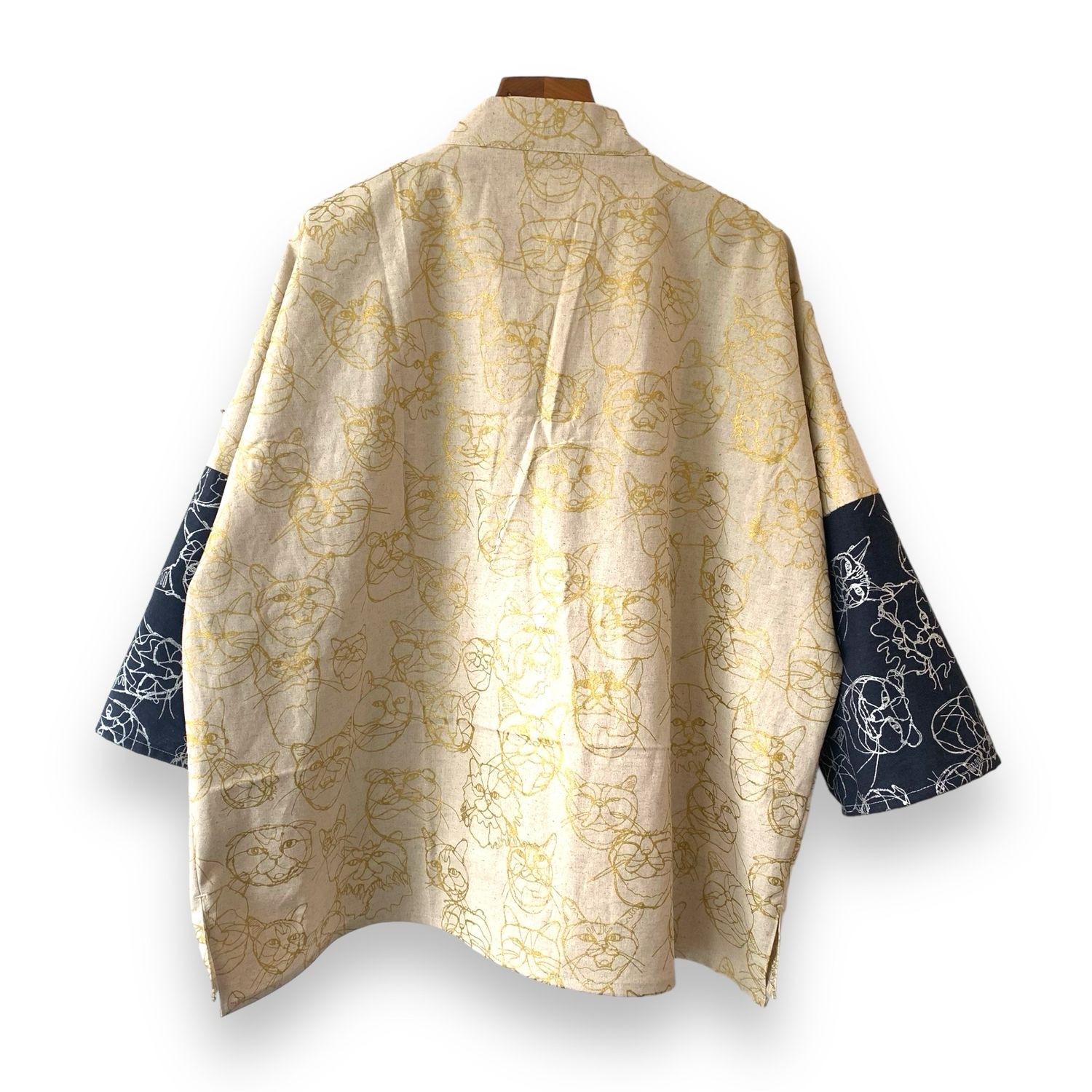 Kimono Style Outer With Three Quarter Sleeves - Cotton