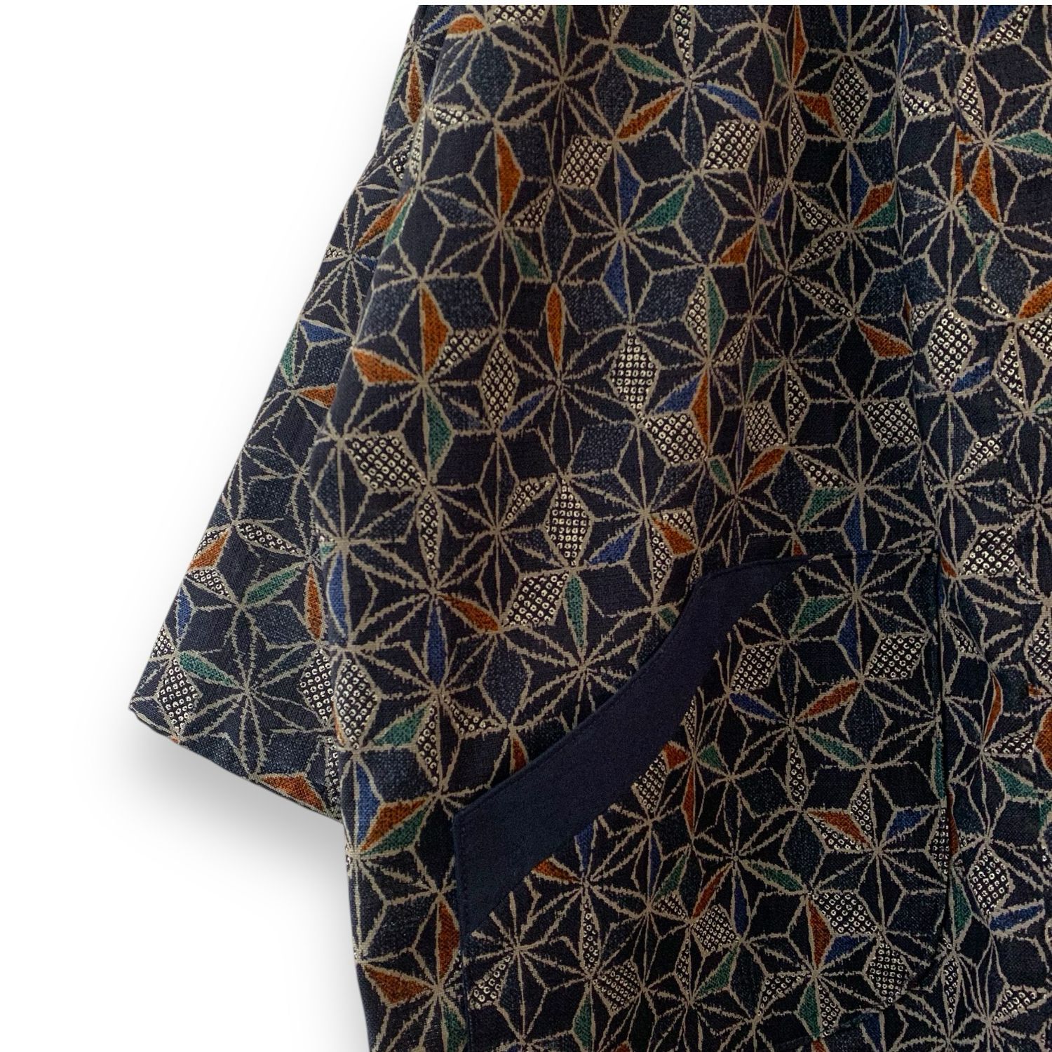 Kimono Style Outer With Three Quarter Sleeves - Cotton