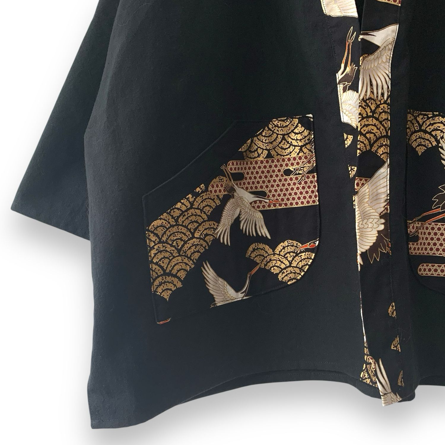 Kimono Style Outer With Three Quarter Sleeves - Cotton