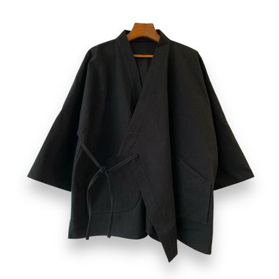 New Kimono Style Outer With Three Quarter Sleeves - Cotton