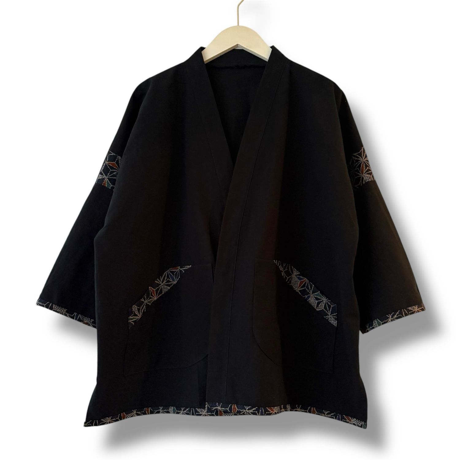 Kimono Style Outer With Three Quarter Sleeves - Cotton