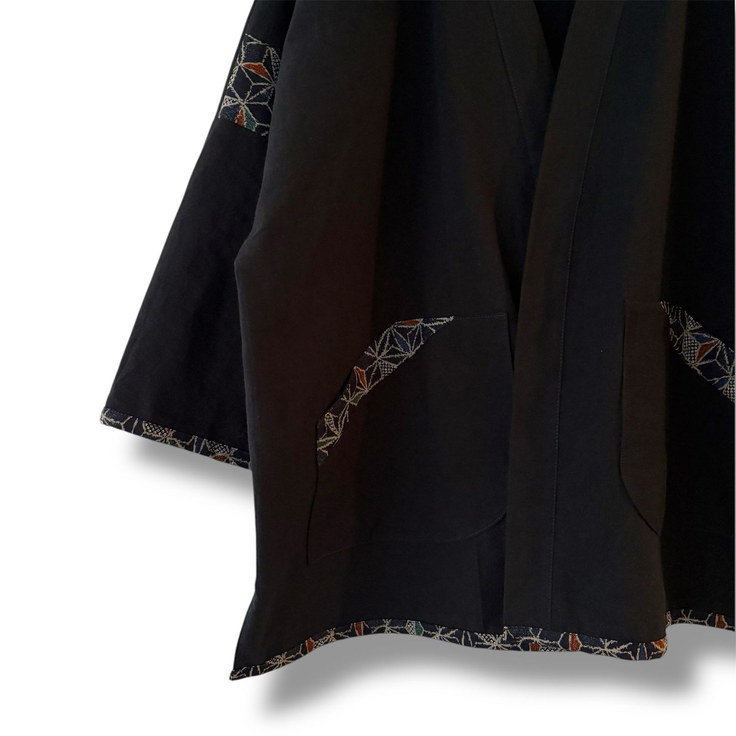 Kimono Style Outer With Three Quarter Sleeves - Cotton