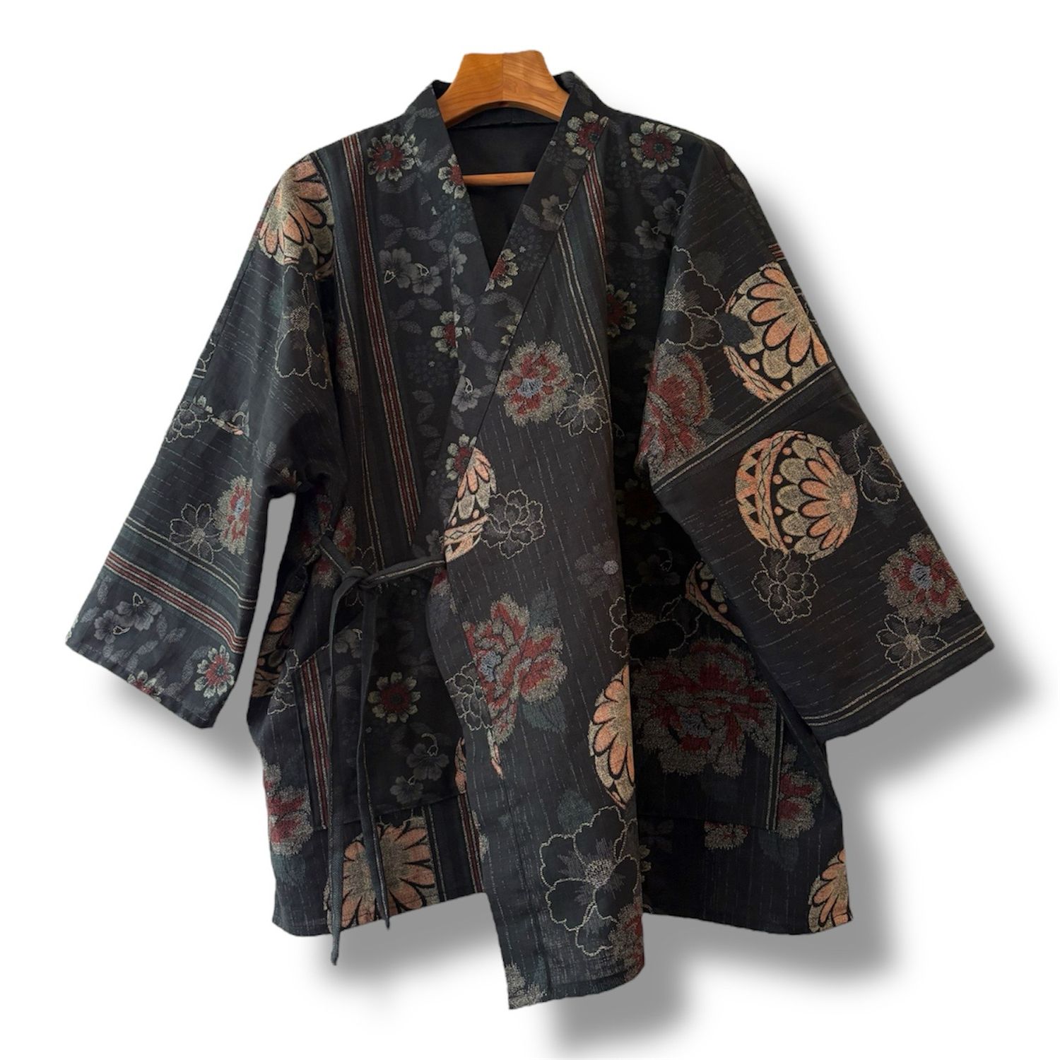 New Kimono Style Outer With Three Quarter Sleeves - Cotton