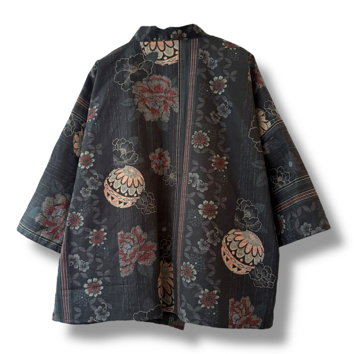 New Kimono Style Outer With Three Quarter Sleeves - Cotton