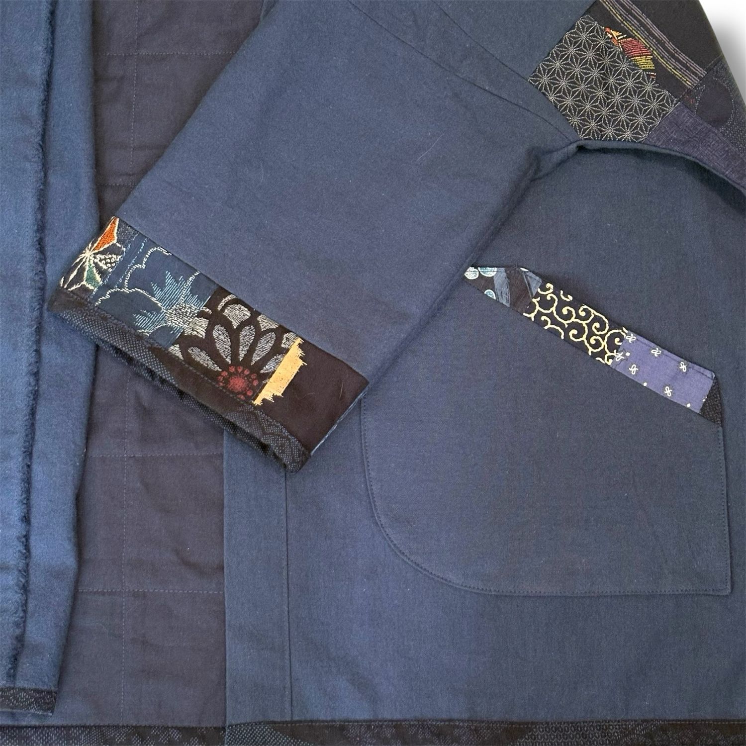 Kimono Style Outer With Three Quarter Sleeves - Cotton