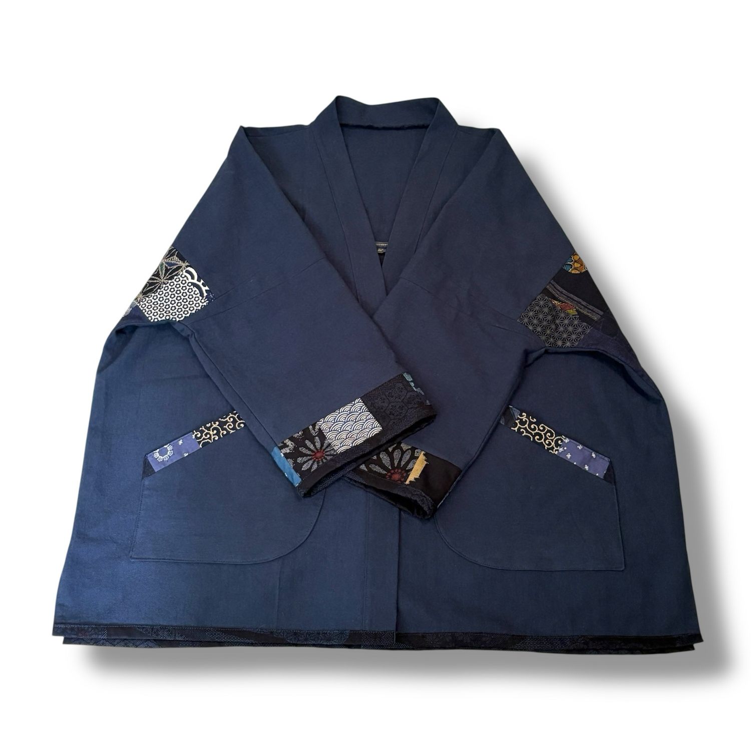 Kimono Style Outer With Three Quarter Sleeves - Cotton