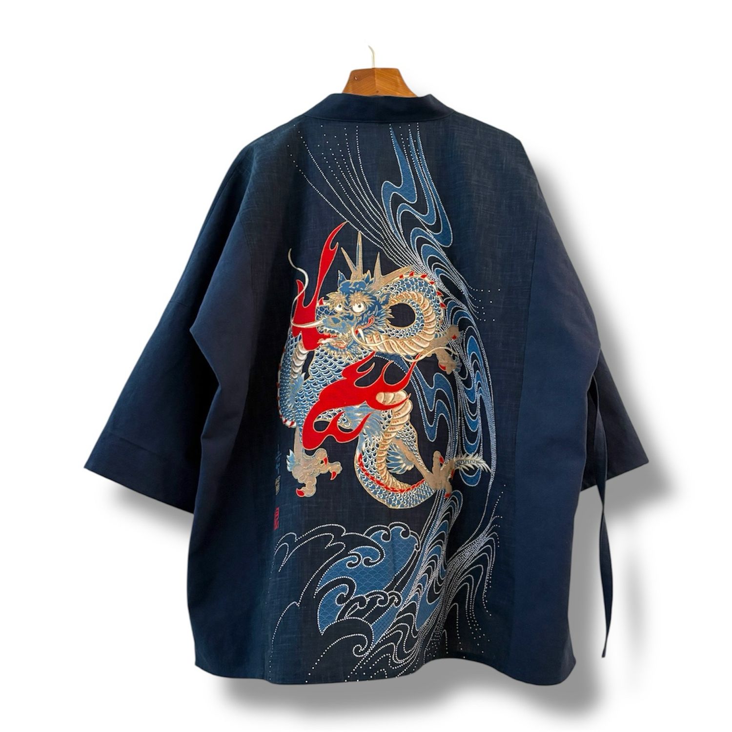 New Kimono Style Outer With Three Quarter Sleeves - Cotton