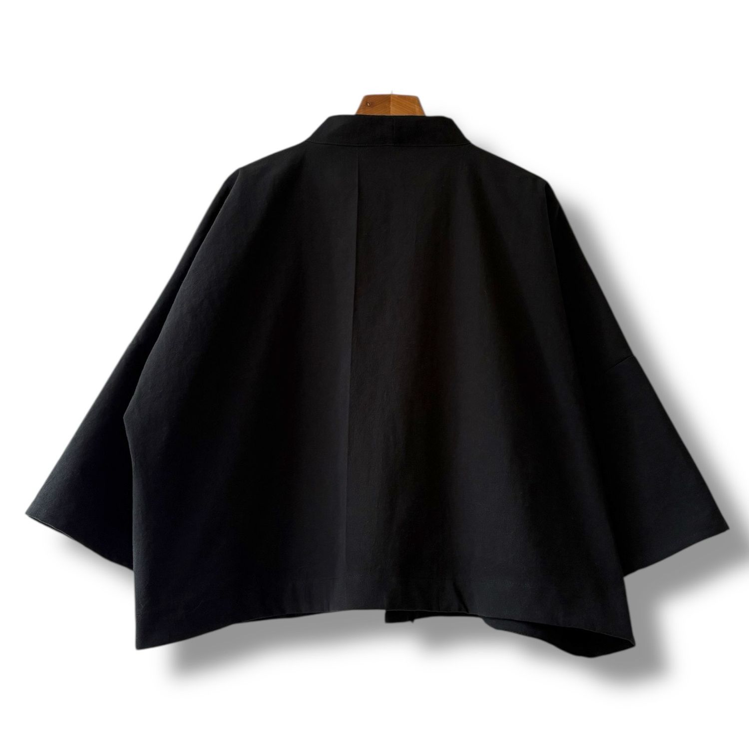 Short Kimono Style Outer With Three Quarter Sleeves - Cotton