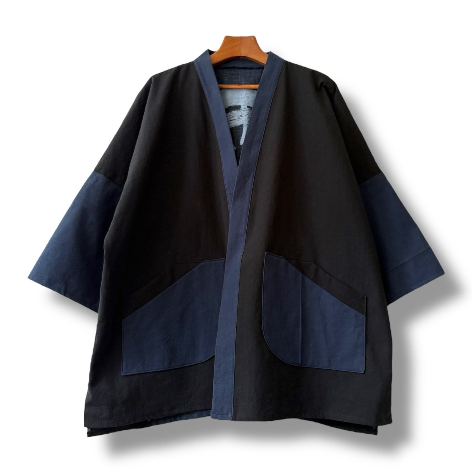Kimono Style Outer With Three Quarter Sleeves - Cotton