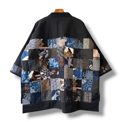 Kimono Style Outer With Three Quarter Sleeves - Cotton