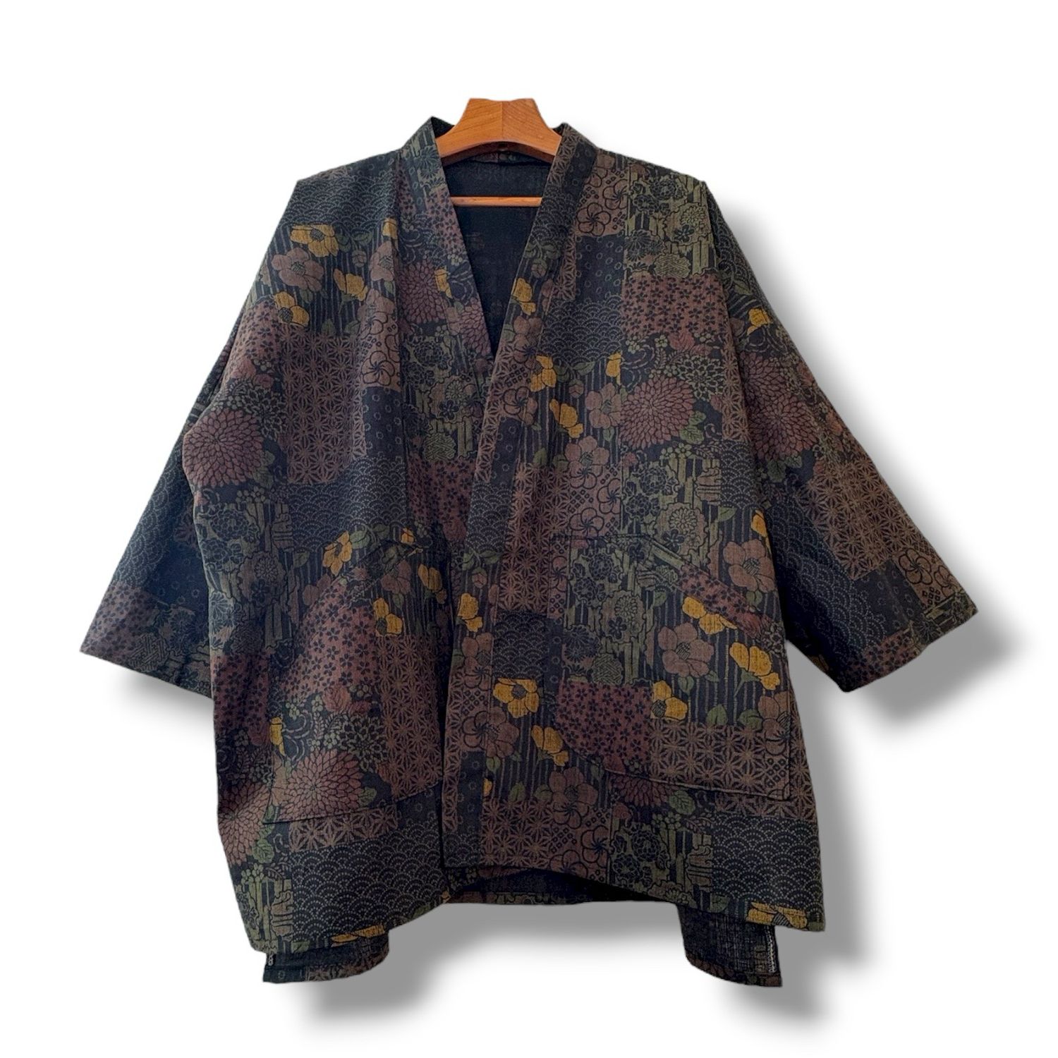 Kimono Style Outer With Three Quarter Sleeves - Cotton