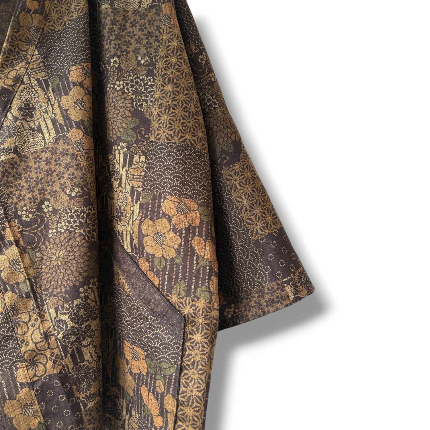 New Kimono Style Outer With Three Quarter Sleeves - Cotton