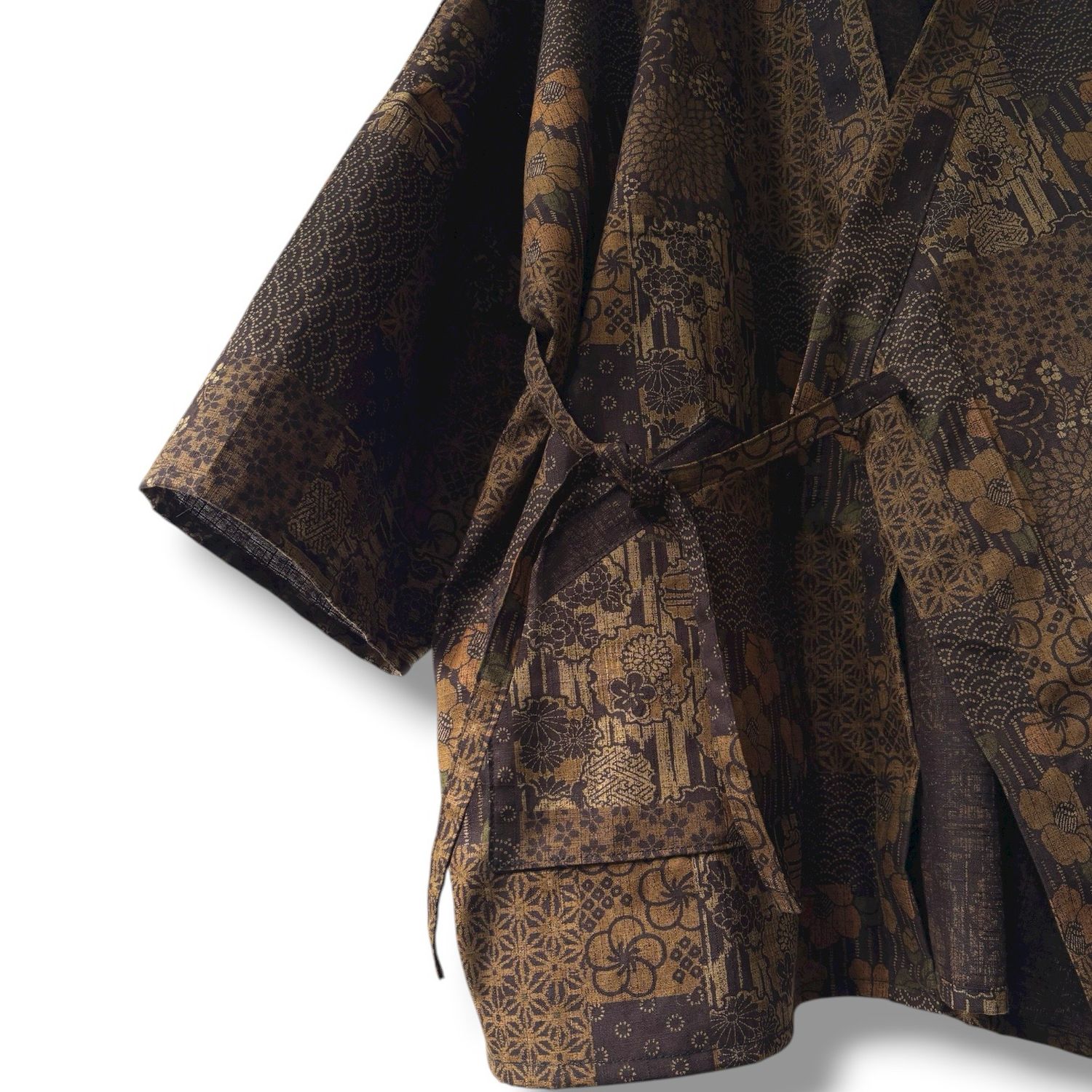 New Kimono Style Outer With Three Quarter Sleeves - Cotton