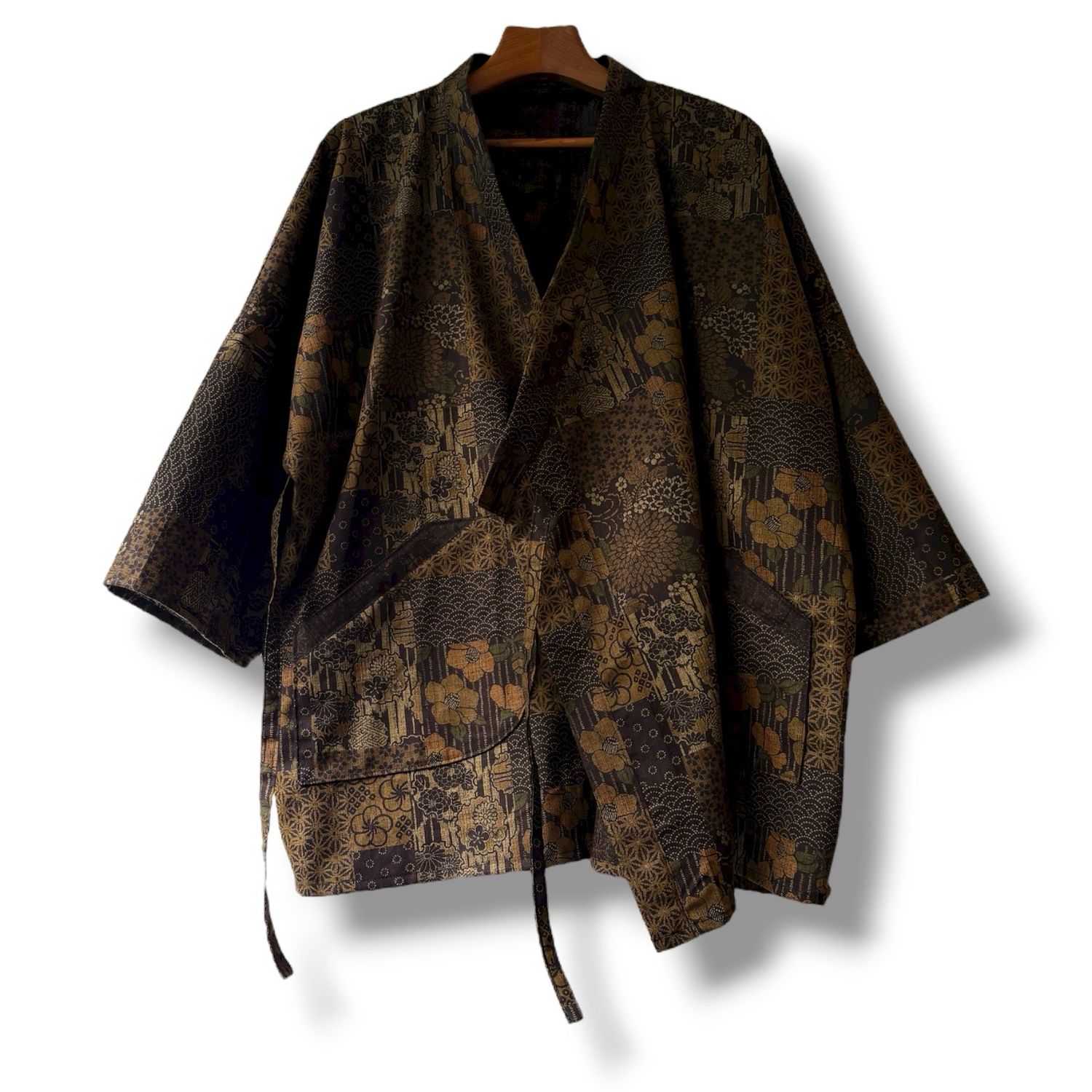 New Kimono Style Outer With Three Quarter Sleeves - Cotton