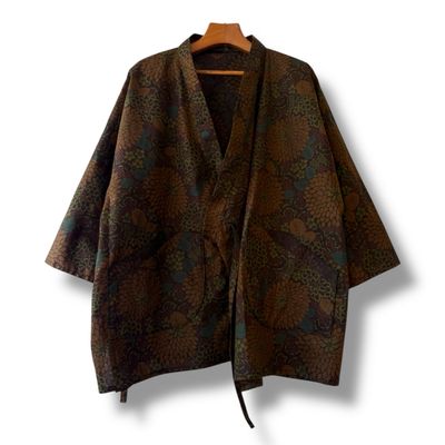 New Kimono Style Outer With Three Quarter Sleeves - Cotton