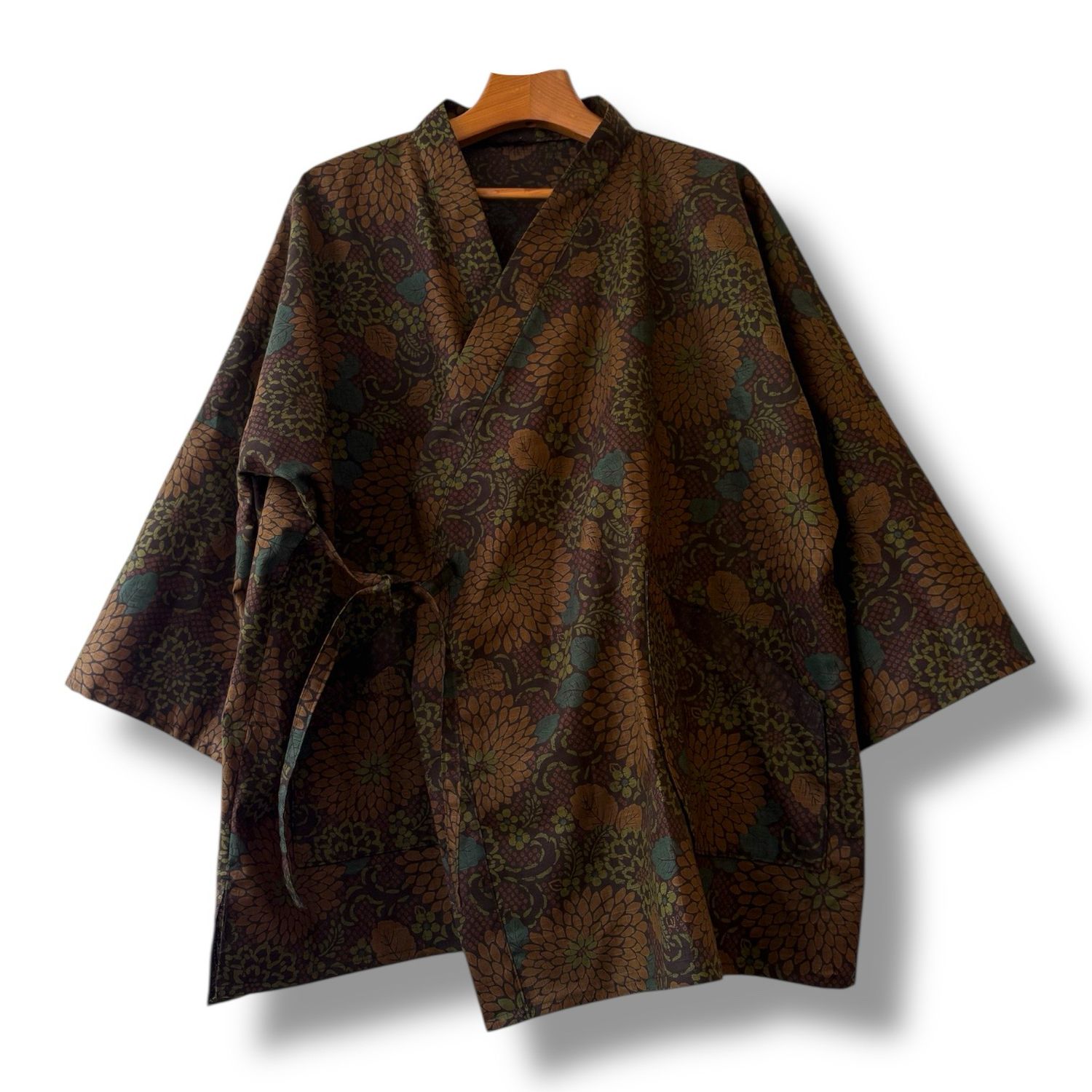 New Kimono Style Outer With Three Quarter Sleeves - Cotton