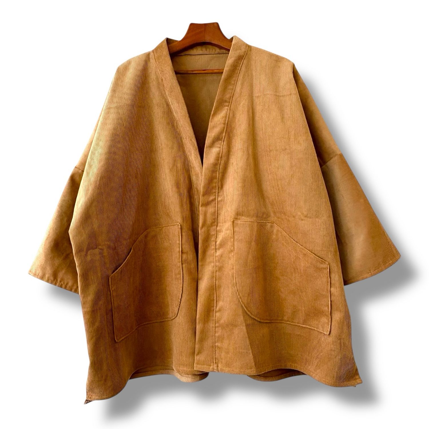 Kimono Style Outer With Three Quarter Sleeves - Corduroy