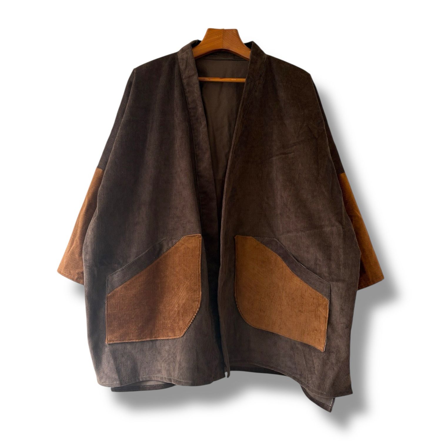Kimono Style Outer With Three Quarter Sleeves - Corduroy