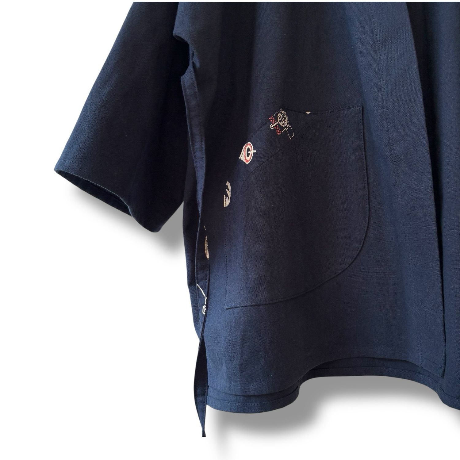 New Kimono Style Outer With Three Quarter Sleeves - Cotton