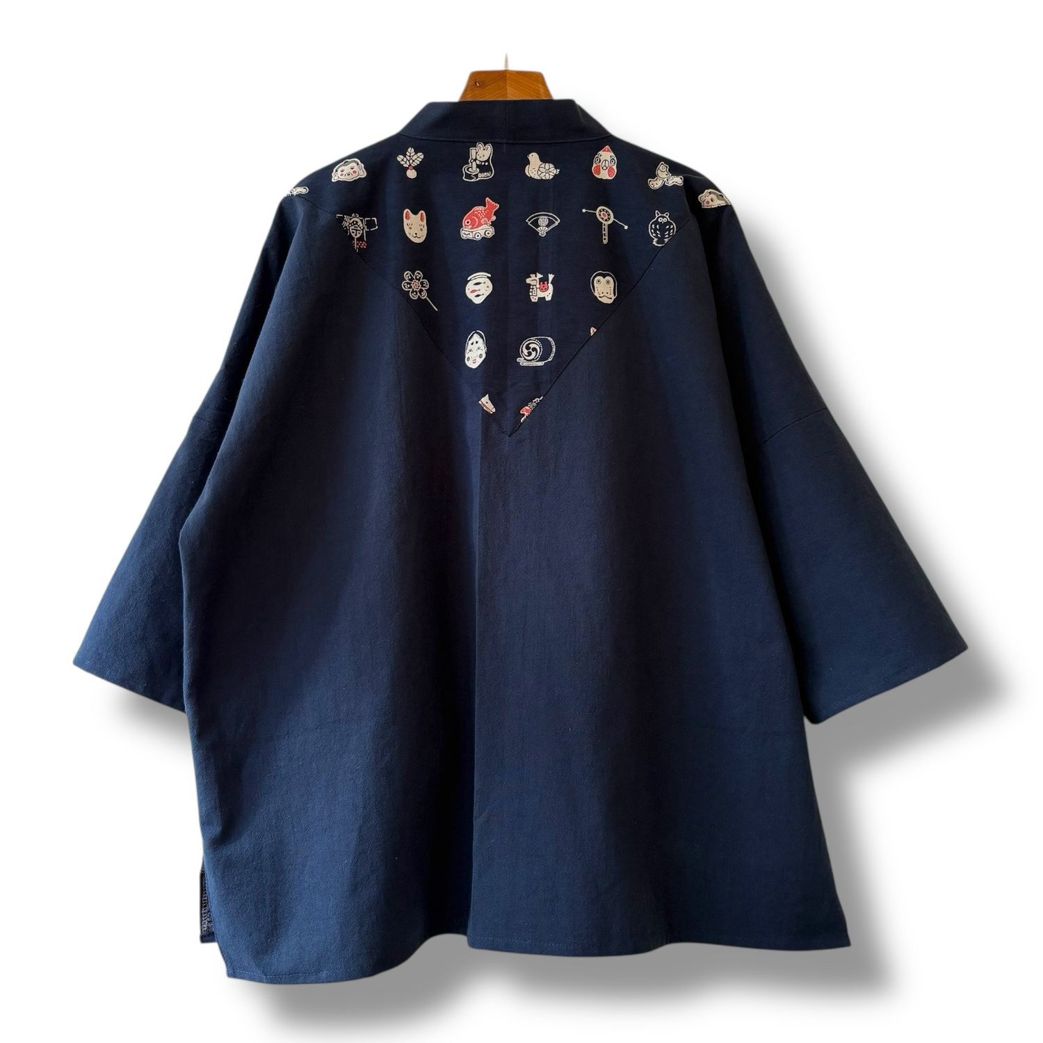 New Kimono Style Outer With Three Quarter Sleeves - Cotton