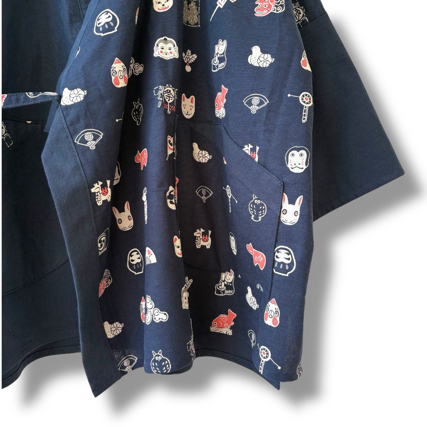 New Kimono Style Outer With Three Quarter Sleeves - Cotton