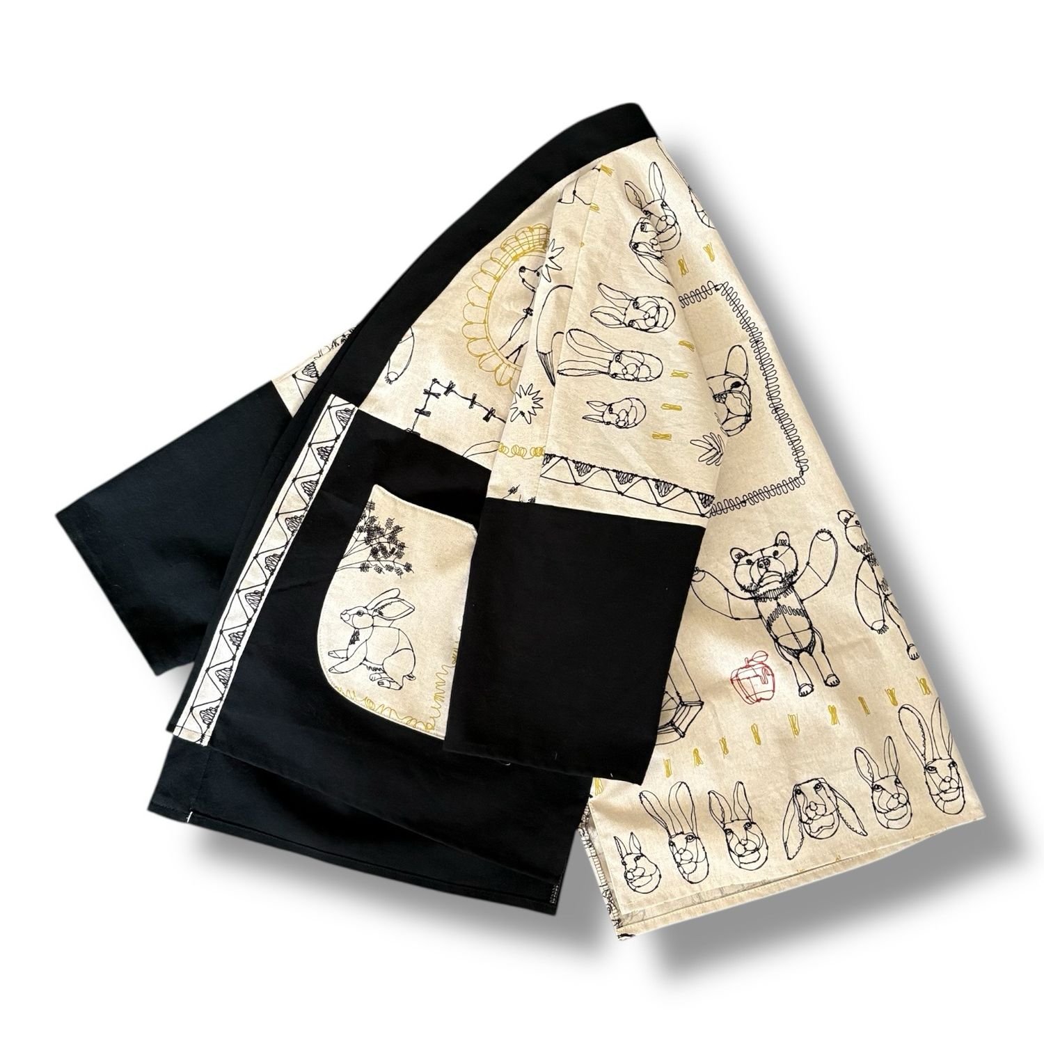 Kimono Style Outer With Three Quarter Sleeves - Cotton