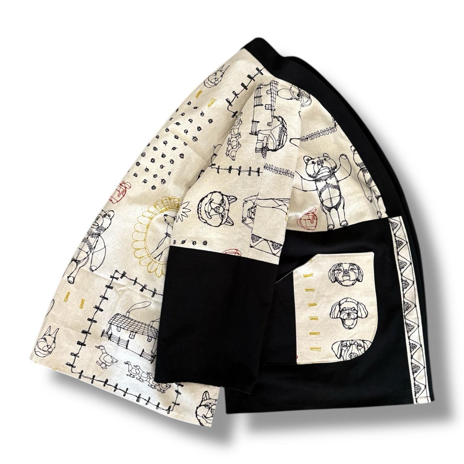 Kimono Style Outer With Three Quarter Sleeves - Cotton