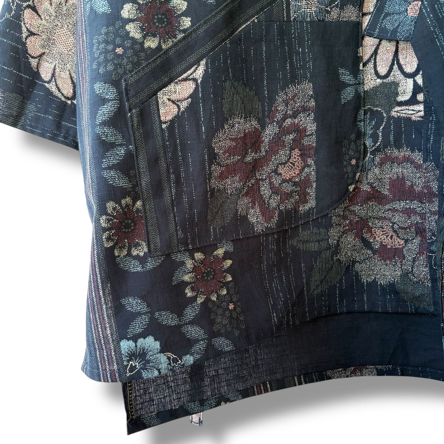New Kimono Style Outer With Three Quarter Sleeves - Cotton