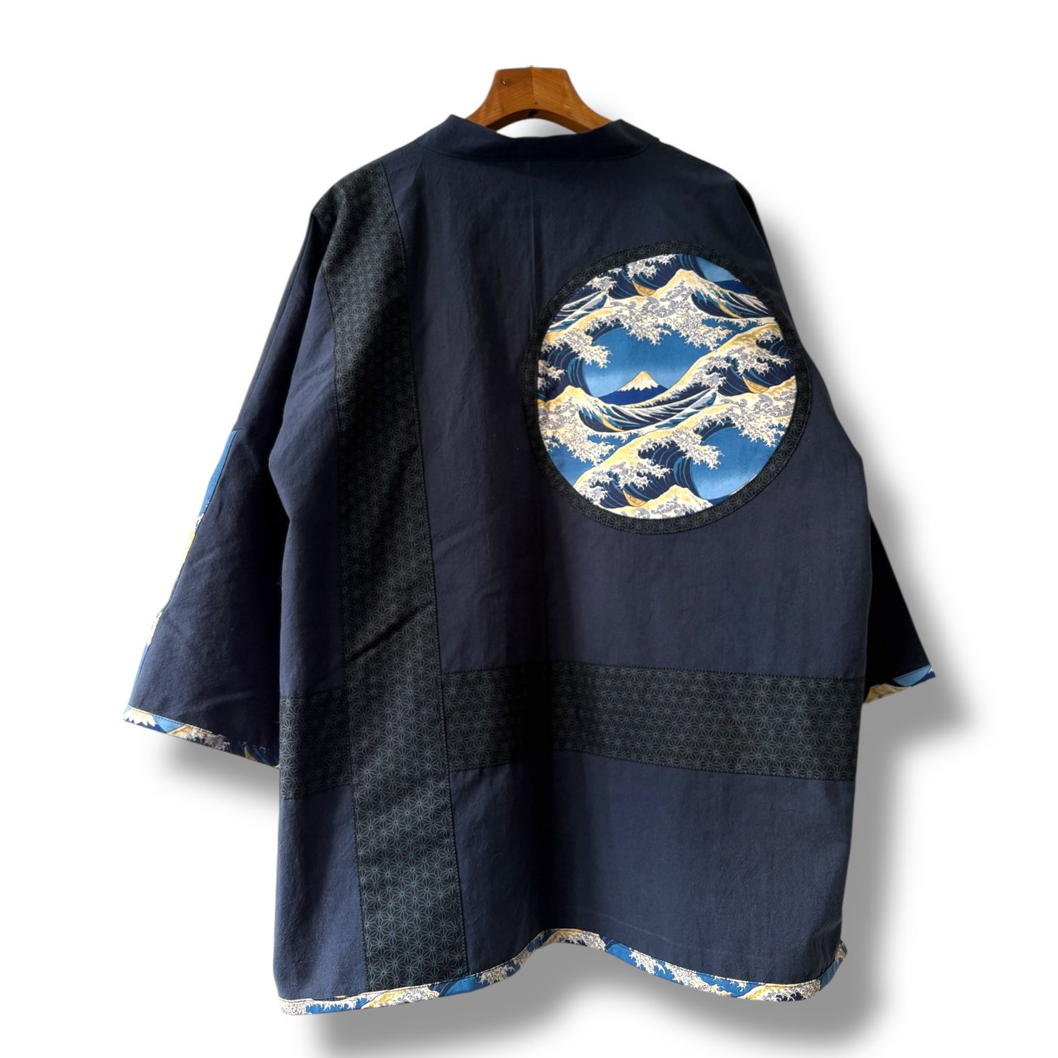 Kimono Style Outer With Three Quarter Sleeves - Cotton