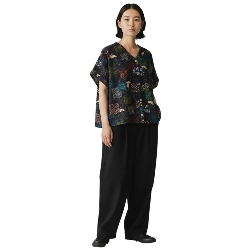 [MYSTERY BOX] V-Neck Button Up Short Sleeves Top