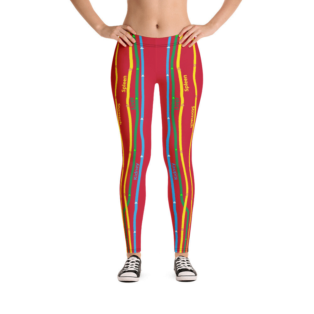 Meridian Leggings - (Red)