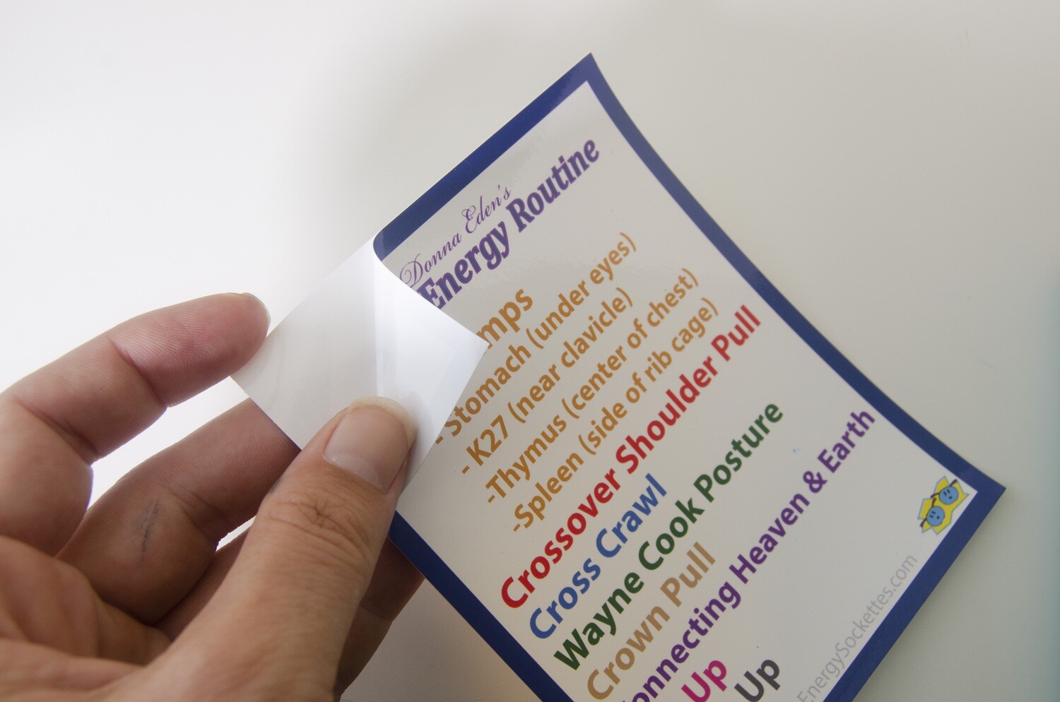 Daily Energy Routine Window Cling