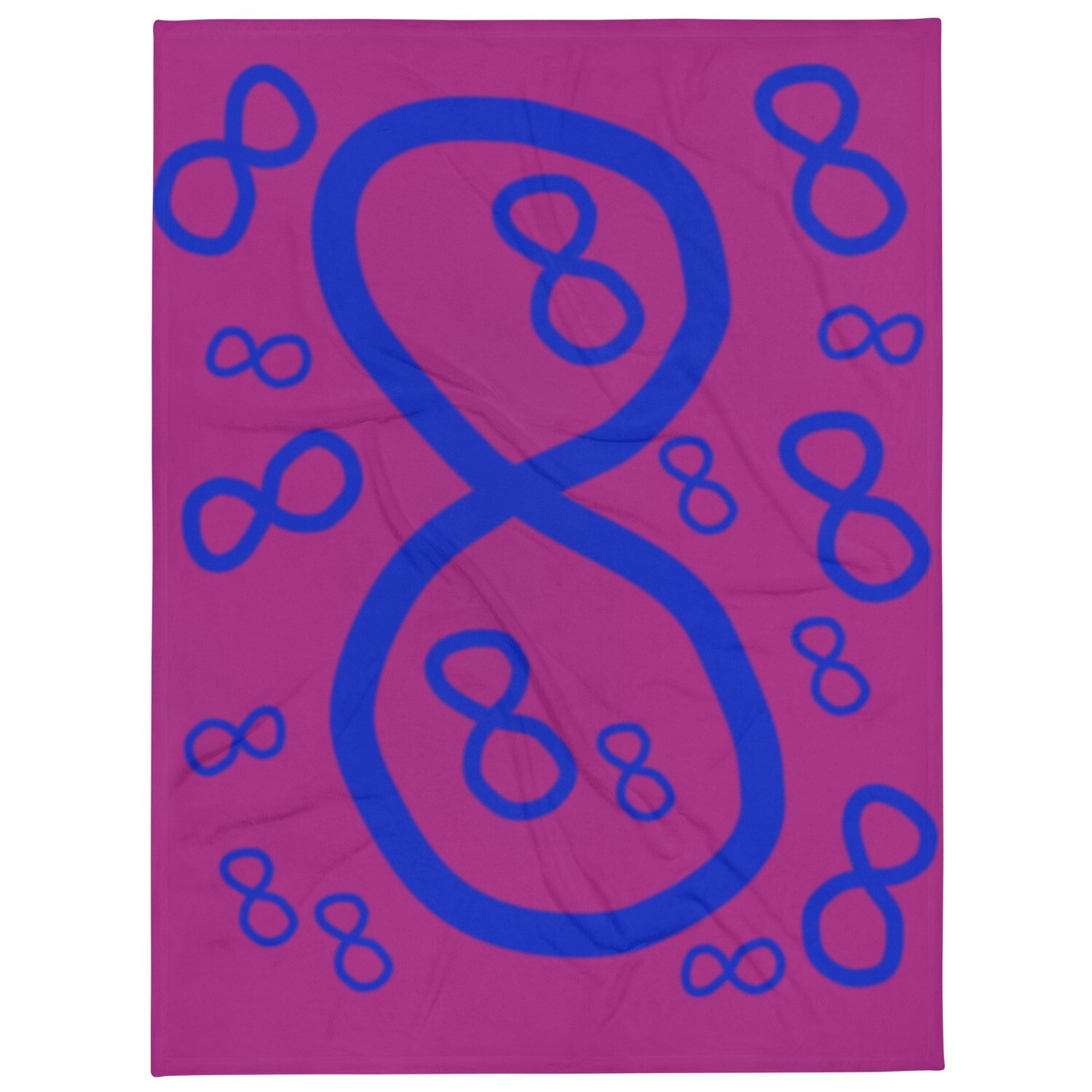 Throw Blanket (Blue/Rose)