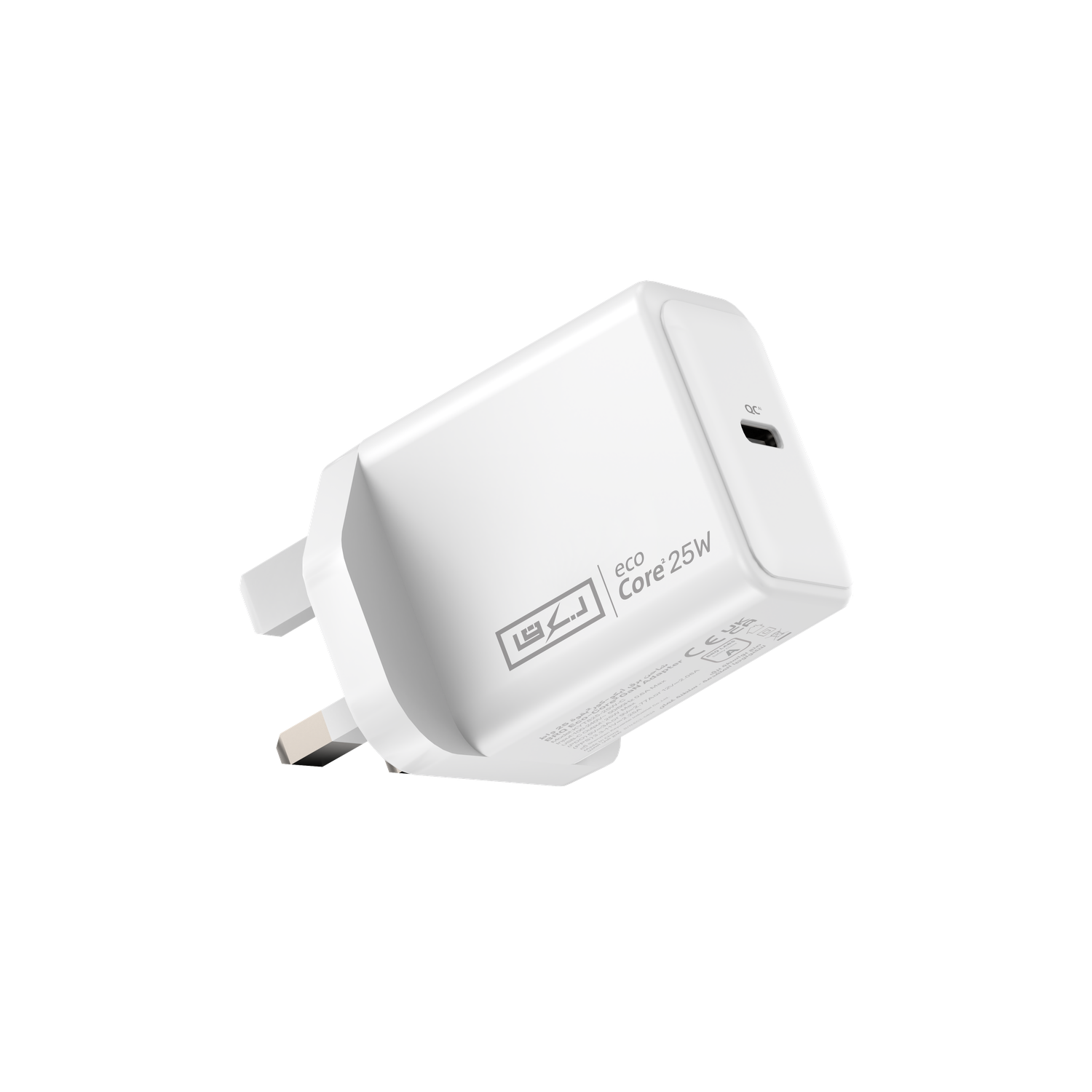 شاحن برق  شاحن برق "ايكو-كور 2” - 25 واط GaN مع بتقنية PD ومنفذ تايب-سي QC ai الذكي