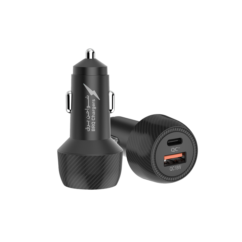 شاحن برق للمركبة ثنائي المنافذ "ايكو-كور" بقوة 48 واط (الفئة الأقتصادية)