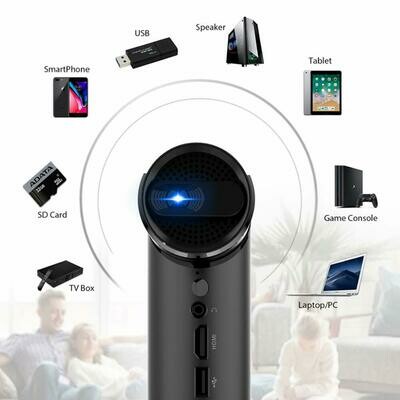 Smart Mini Proyector Wi-fi Con Lente Giratoria De 90 Grados
