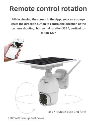 Camara Solar Exterior Wifi Movimiento Con App Graba Sensor 