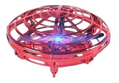 Dron Ufo Volador Autonom Sensor Movimiento Luz Cargador Rojo