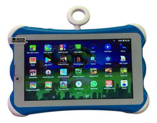 Tablet Educativa De 7 Pulgadas Android Wifi Niños Sim 4g Lte, Color: Azul