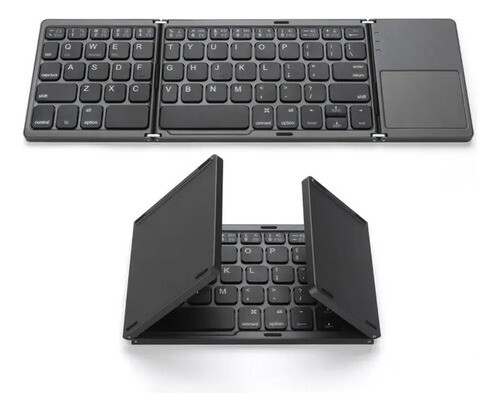 Teclado Inalambrico Bluetooth Touchpad Windows Ios Android, Color del teclado: Negro, color: Negro